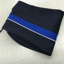 Spring and summer dark navy blue wide bar white thin bar neutral men and women sports breathable elastic elastic high waist