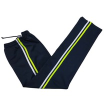 Spring summer and autumn student sports pants deep Tibetan green summer running loose white edge fluorescent green side straight school clothes pants