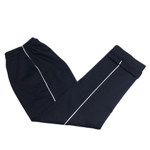 Summer new ultra-thin dark dark green inlaid white fine straight tube size male and female students loose Joker neutral pants