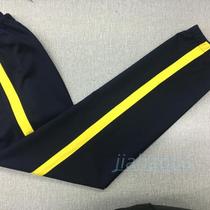 Spring and summer deep hidden green yellow wide bar trousers casual pants mens and womens sports pants school clothes pants closing