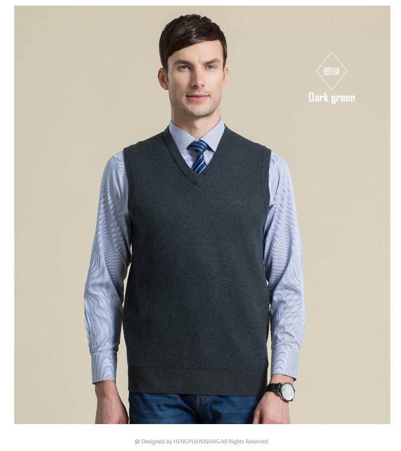 Débardeur homme Woolen gilet en laine pour hiver - Ref 1598515 Image 37