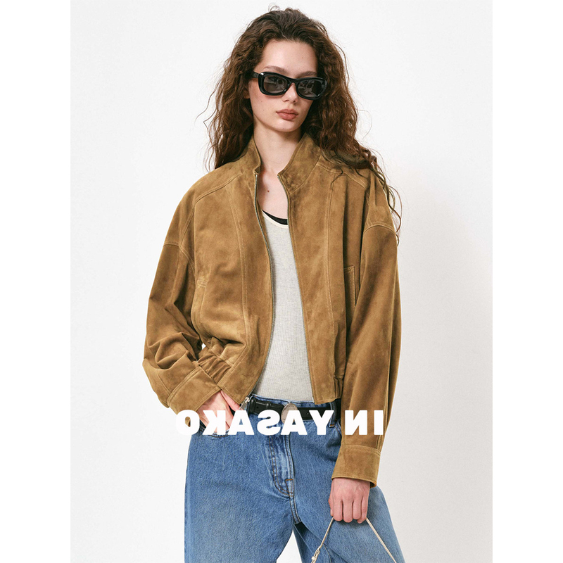Nomadic Hunting Style 2026 Autumn Sheep Suede Faux Leather Silhouette Jacket for Women Nomadic Hunting Style 2026 Autumn Sheep Suede Faux Leather Silhouette Jacket for Women
