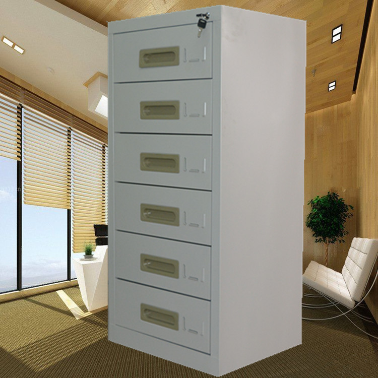 6 Bucket Lockers File Cabinets Metal Cabinets Six Drawer Office