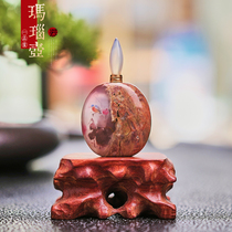 Yitantang natural agate inner painting snuff bottle new home furnishings smelling pot boutique to give foreigners pure handwork