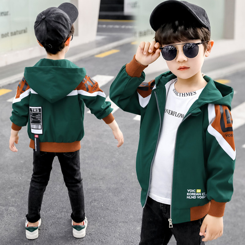 Boys coat 2022 new style boys middle and older children's clothes foreign jacket spring and autumn style 6 tops 7 spring clothes 8 years old 9