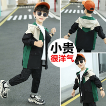 Childrens clothing boys spring and autumn windbreaker jacket 2020 new handsome spring western style jacket big childrens trendy clothes