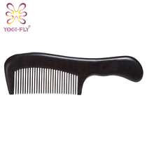 Yagerfi Ebony comb whole wood with handle small comb portable cute lettering