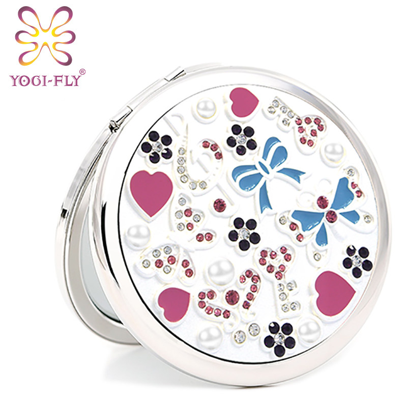 Women's holiday gift Yagfi fashion uprising double-sided portable portable folding makeup mirror bestie gift