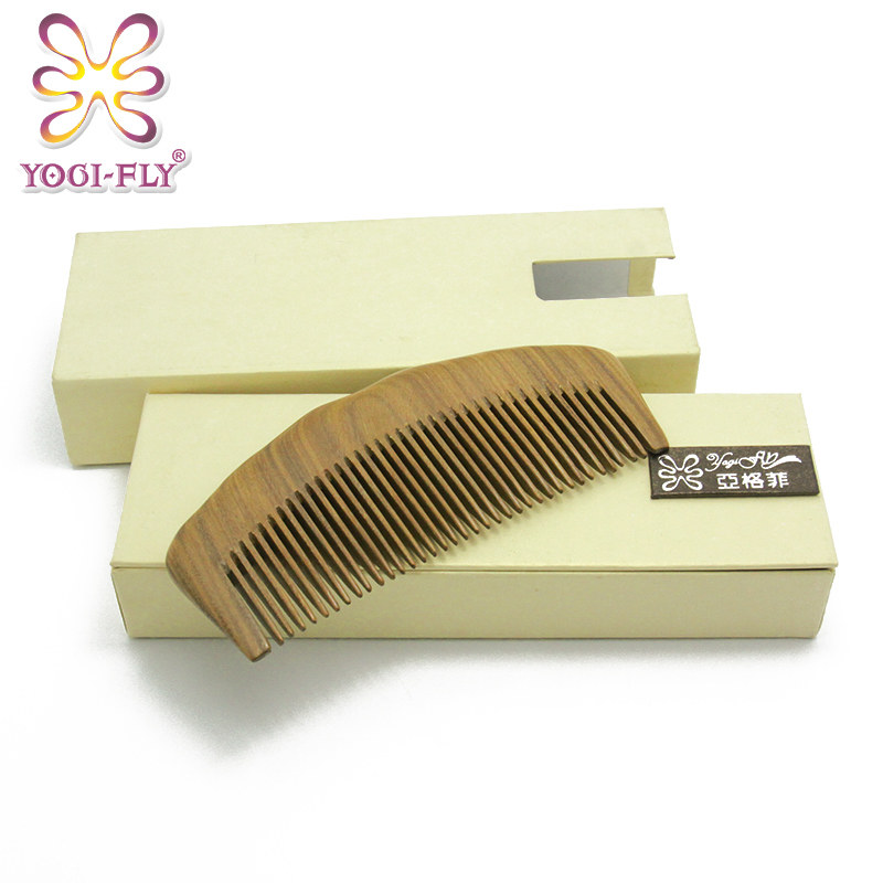 YOGI-FLY argefi green sandalwood comb portable wood comb Mother's Day girlfriend birthday gift