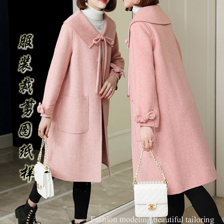 Middle and long double-sided cashmere coat paper-like women's clothing in autumn and winter new loose coat sheet