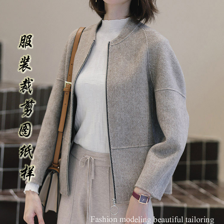Spring Autumn Winter New Loose shorts Double-sided cashmere blouse paper-like clothing Coat Boilerplate Tailoring