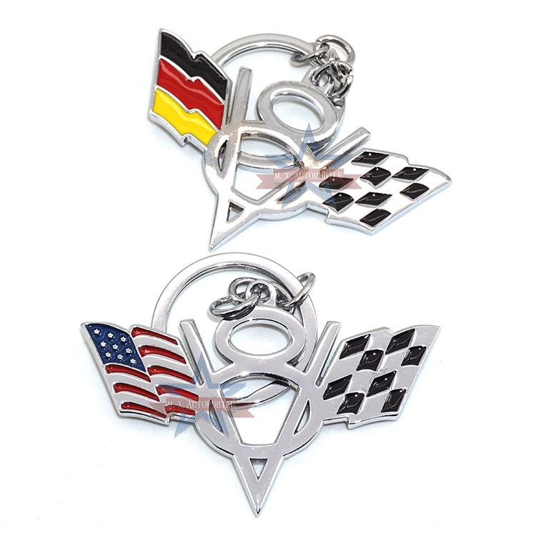 V8 American flag V8 German flag modified key chain Amazon AliExpress ebay boutique