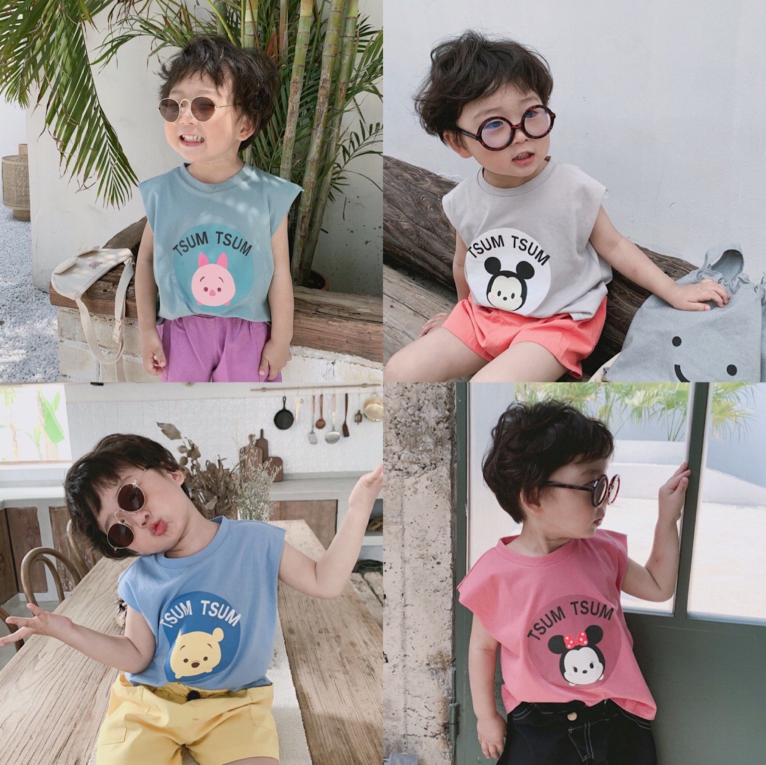 Children's vest boy Kan wearing sleeveless coat summer tide suit children pure cotton ultra-thin breathable baby