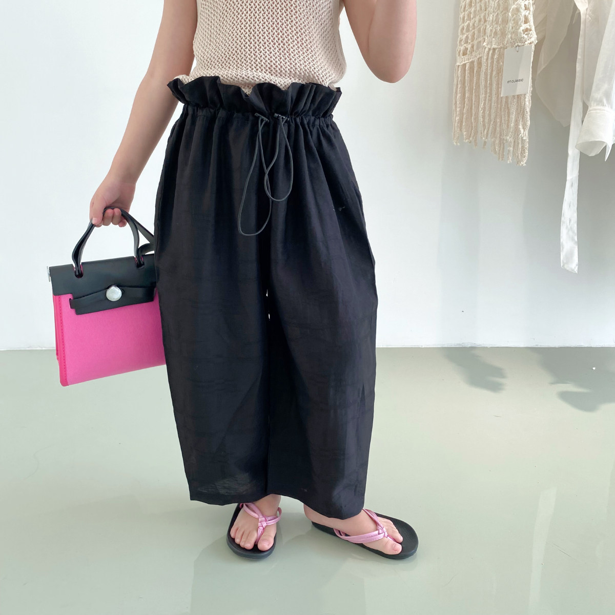 Girl ice silk anti-mosquito pants Summer thin Fancy Dress Trendy Casual Floral Pants Early Childhood Summer Clothing Children Pants Summer Style