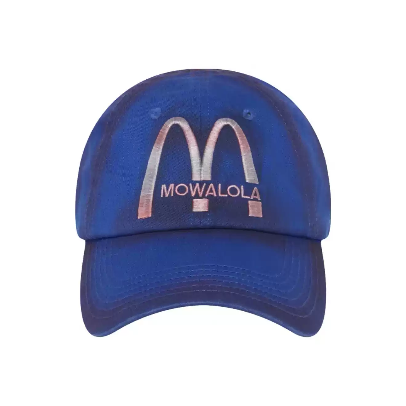 MOWALOLA 2023FW Big MOWA Hat 恶搞麦当劳喷染做旧鸭舌帽YVL