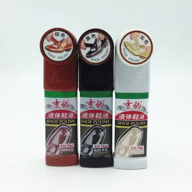 nước vệ sinh giày thể thao Snow Leopard ống chất lỏng đánh bóng giày 75ml Giày màu nâu không màu lau da bảo vệ nuôi dưỡng di động - Nội thất / Chăm sóc da sáp dưỡng áo da