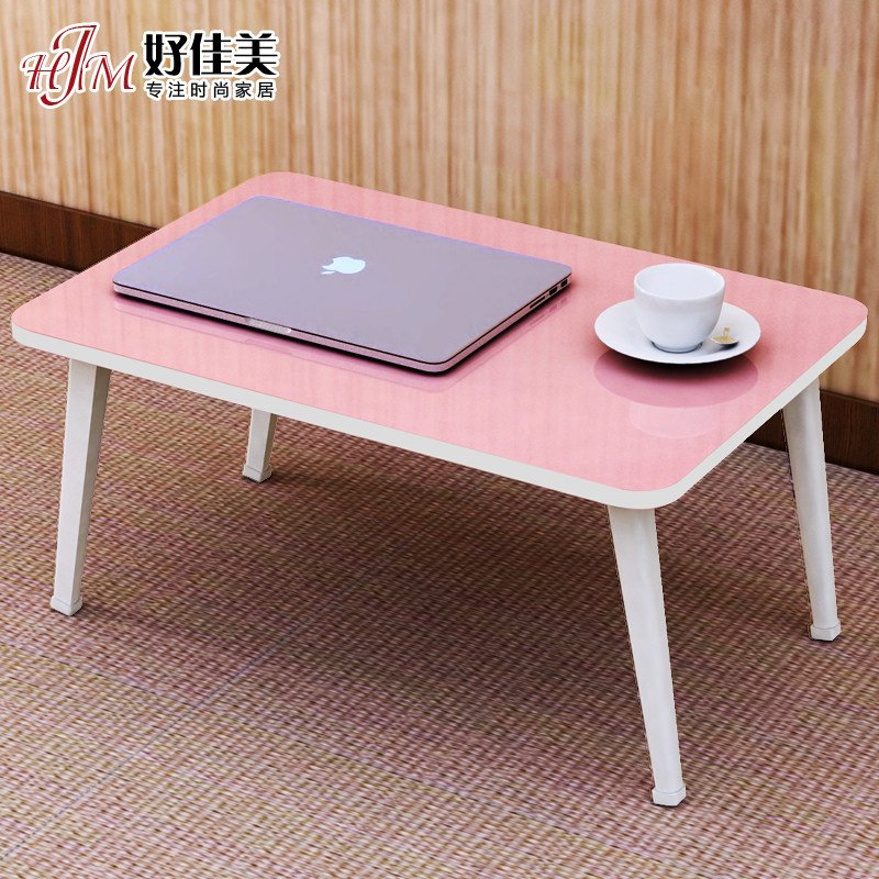 Small desk notebook computer desk dormitory bed with desk lazy bedroom bay window foldable student study table