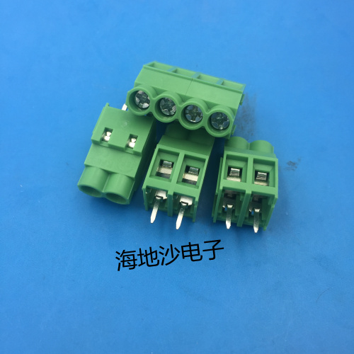 Screw type PCB terminal block KF635-2P-3P cross word splicable copper environmental protection spacing 6 35mm