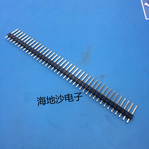 High-quality row needle 1x40P single row straight needle spacing 2.54mm lengthened single row small black clip (high) 11.5-25mm