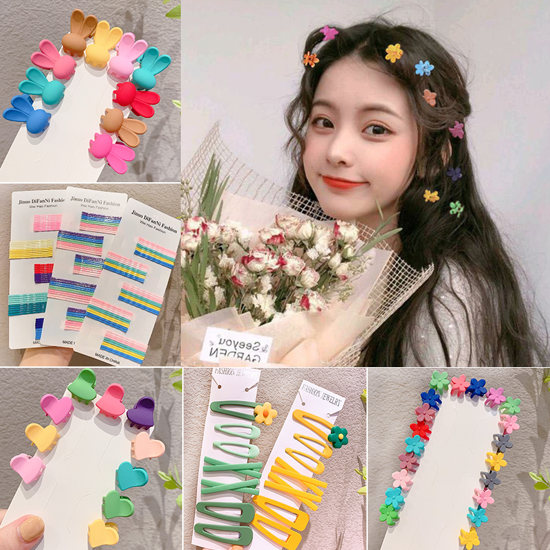 South Korea Nets Red Ins and Elegant Hairstyle Hairpin Candy Color with a small floral hair clip Colorful Headwear Mixed Dress