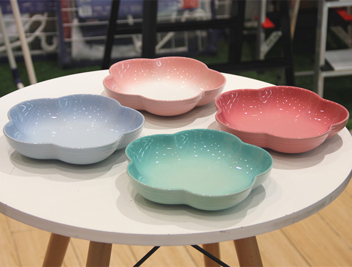 法国 酷彩le Creuset花盘花形盘餐具盘子花瓣盘花型盘花朵盘