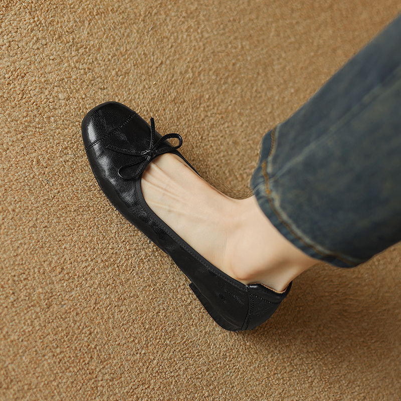 French-Style Soft Sheepskin Flat Ballet Shoes for Women 2026 New Spring and Autumn Round-Toe Shallow Slip-On Shoes Granny Shoes French-Style Soft Sheepskin Flat Ballet Shoes for Women 2026 New Spring and Autumn Round-Toe Shallow Slip-On Shoes Granny Shoes