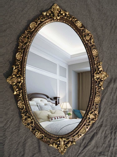 Европейское домашнее овальное зеркало для украшения входа, антикварное зеркало для ванной комнаты, зеркало для ванной комнаты, зеркало для ванной комнаты, зеркало для ванной комнаты, зеркало для макияжа в ванной