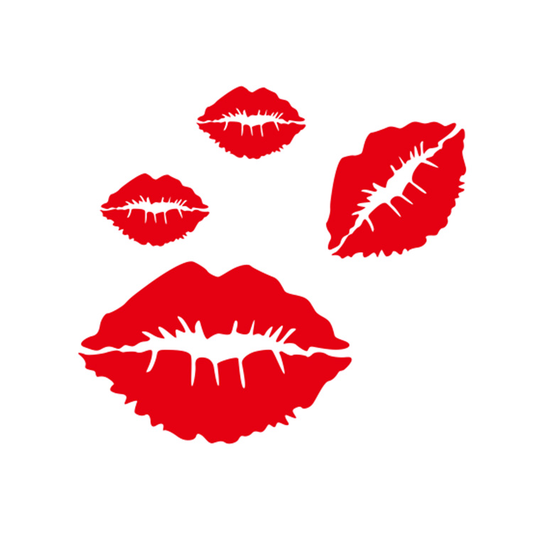 Sexy Red Lip Glistening Car Sticker Electric Morsticker Body Sticker Insurance Lever Cover Scratches Red Lip Car Personality Stickers