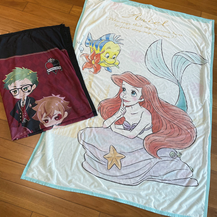 Japanese D - house Cool blanket air - conditioned blanket summer cool ice screen cartoon mermaid 1x1 4 m
