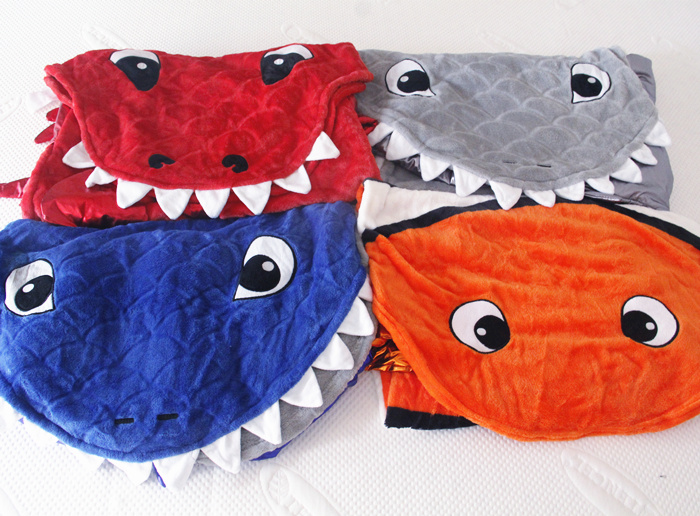 Foreign trade sleeping bag children blanket shark flannel boy girl child ins wind