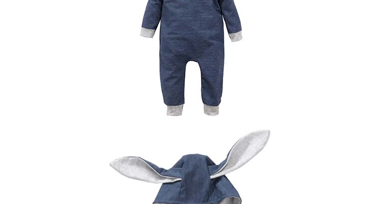 Babyiesies mùa thu và mùa đông dày đôi áo dài tay áo dễ thương romper 6 tháng bé ra khỏi tập quần áo trẻ em xuất khẩu