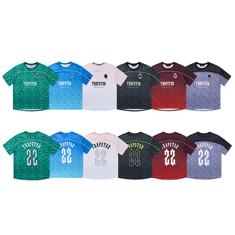 Trapstar Gradient Color Sports Short-Sleeved T-Shirt, American Retro Loose and Versatile T-Shirt, Hip-Hop High Street Couple Half-Sleeve Trapstar Gradient Color Sports Short-Sleeved T-Shirt, American Retro Loose and Versatile T-Shirt, Hip-Hop High Street Couple Half-Sleeve