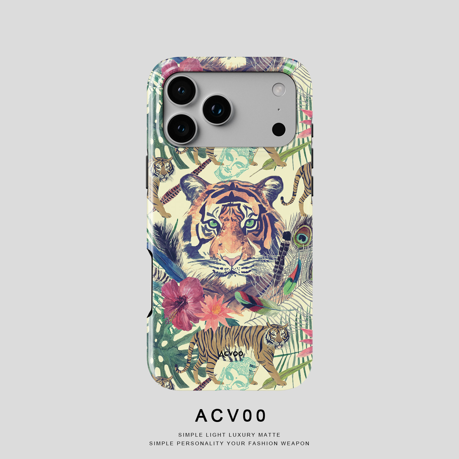 Majestic Tiger Face Close-Up Illustration 21 iPhone Case