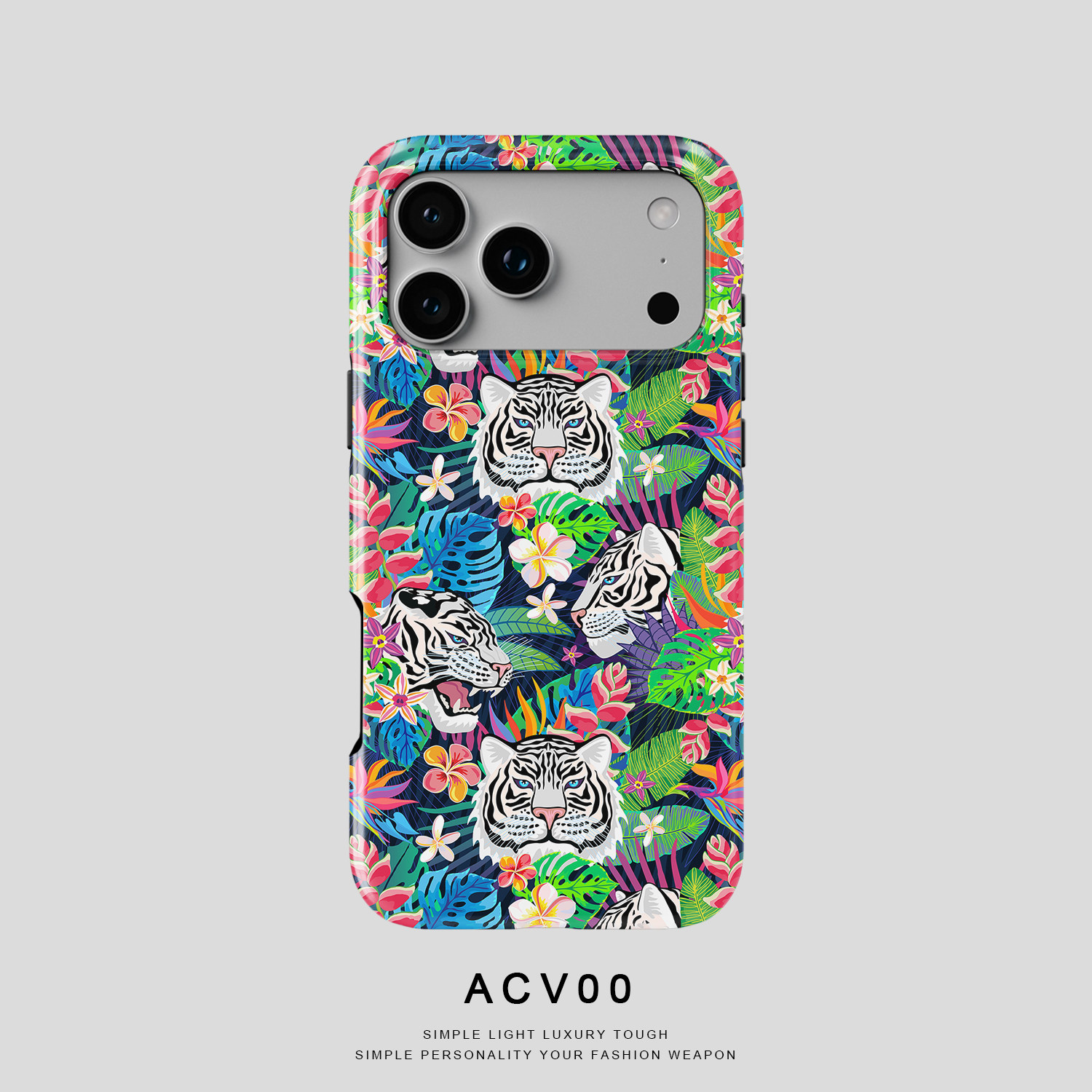 Majestic Tiger Face Close-Up Illustration 21 iPhone Case