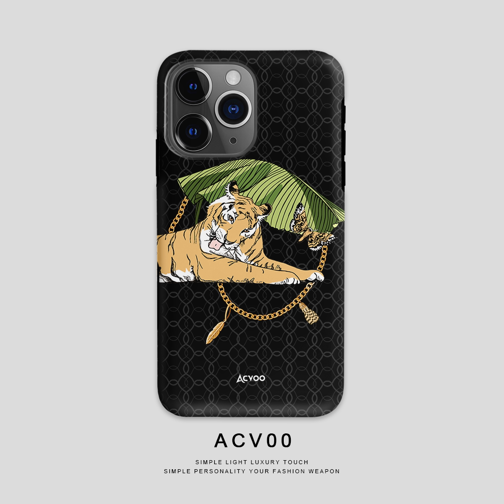 Majestic Tiger Face Close-Up Illustration 21 iPhone Case
