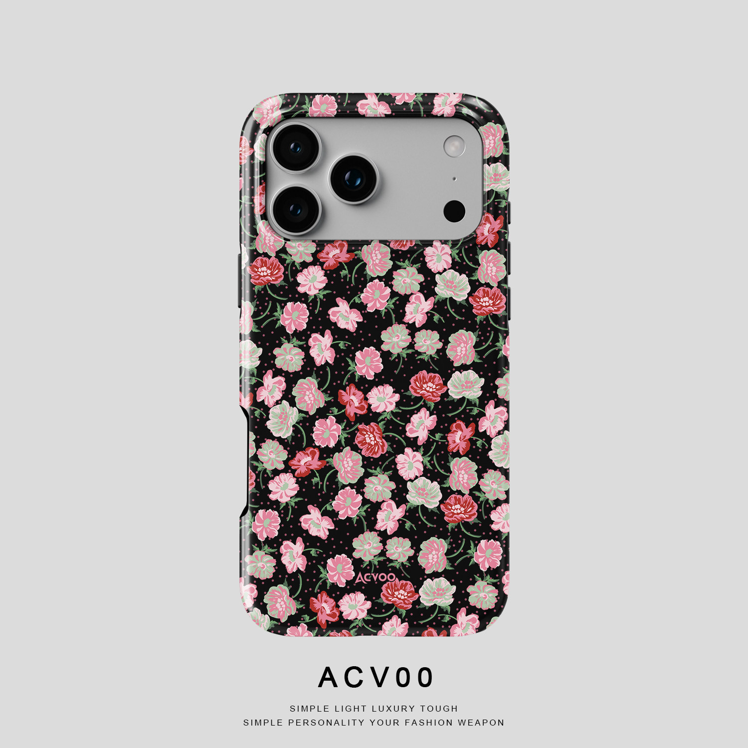 Vintage Black Floral Pattern 21 iPhone Case