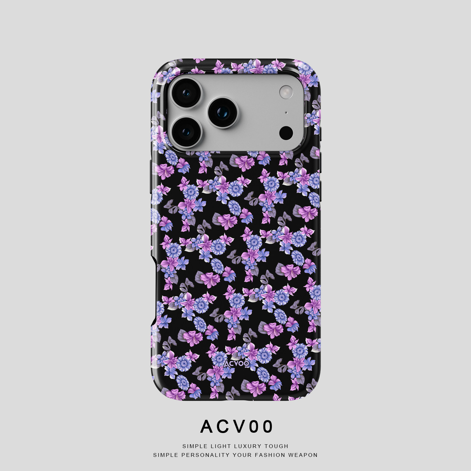 Vintage Black Floral Pattern 21 iPhone Case