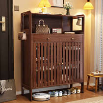 Entry shoe cabinet home entrance entrance hall cabinet modern simple solid wood storage cabinet large capacity high-end storage