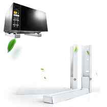 Microwave oven stand bracket kitchen rack oven shelf wall-mounted storage rack free retractable microwave oven rack