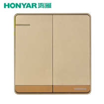 Double-open three-way gold double-open multi-link luminous multi-control champagne two-band midway switch switch triple-open champagne gold