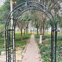 European arch flower stand ground double arch arch flower gardening climbing vine iron bracket villa courtyard arch flower