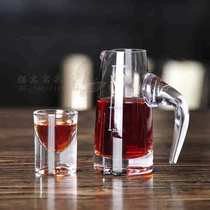 Xuancheng glass lead-free crystal glass wine dispenser spirits glass red wine white wine with scale divider wine jug sober up