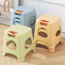 Thickened small stool plastic chair household childrens bench bathroom non-slip low stool adult shoe stool square stool stack