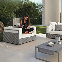 Nordic outdoor rattan sofa courtyard waterproof and sunproof rattan chair sofa outdoor balcony leisure rattan sofa chair set