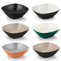 Melamine small bowl square bowl rice bowl commercial tableware hot pot restaurant dipping condiment bowl soup bowl hotel break-resistant two-color