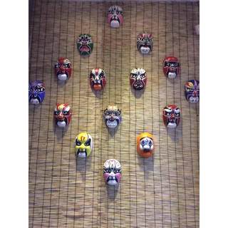 Peking opera sichuan opera mask bamboo plaque dustpan mask hot pot restaurant farmhouse restaurant decoration mask chinese wall hanging