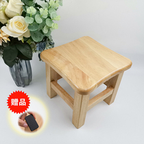 All oak solid wood stool small wooden stool small square stool household wooden stool laundry stool shoe changing stool reinforced small stool childrens stool