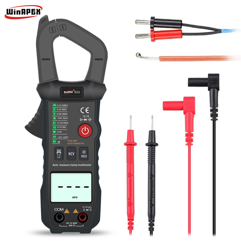AC and DC clamp meter ET8201 8202 8203 Display 5999 Auto range AC and DC: 600A