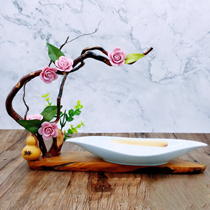 Creative Chinese style root carving private kitchen dishes artistic conception dishes tableware farmhouse hotel restaurant New irregular special plate