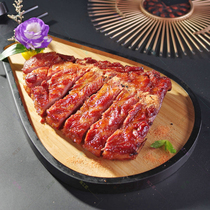 Creative classical instrument tableware bamboo wood pipa plate Net red barbecue restaurant special barbecue lamb chops National style retro plate